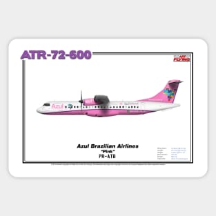 Avions de Transport Régional 72-600 - Azul Brazilian Airlines "Pink" (Art Print) Sticker